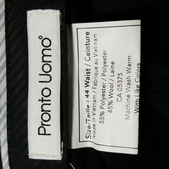 Pronto Uomo Front Pleated Men's Brown Dress Pants Size 44 - Picture 5 of 5